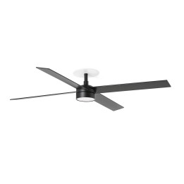 Faro RUDDER RECESSED 4 L Ventilador de techo negro/nogal 20W SWT - Faro 34356R1S