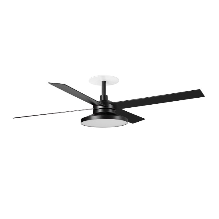 Faro RUDDER RECESSED TAK 4 L Ventilador de techo negro/nogal 3000K - Faro 34356R2N