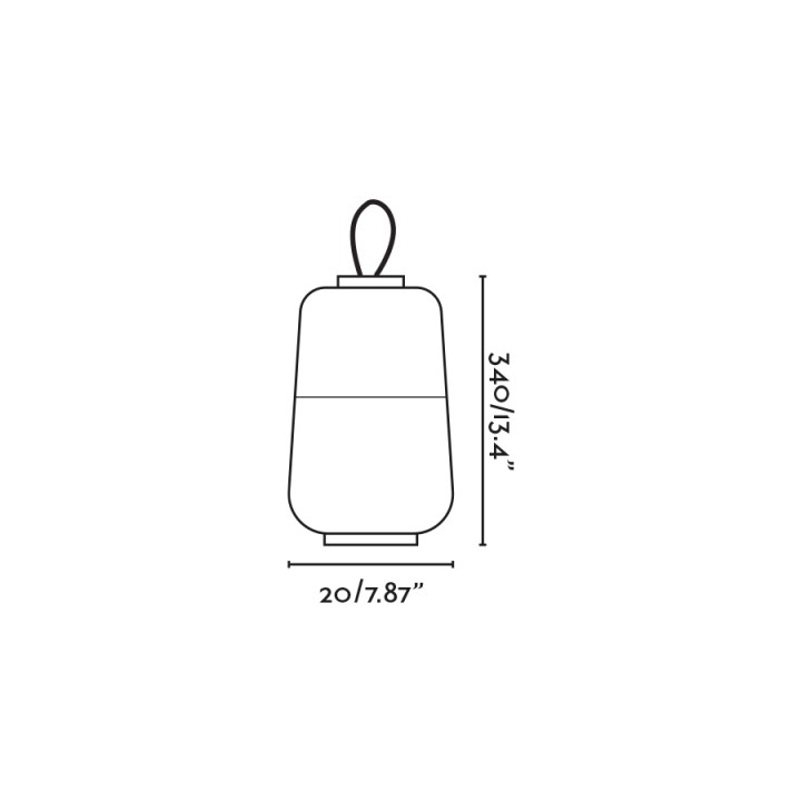 Faro MUNA Portátil blanco/naranja para Exterior - Faro 72151