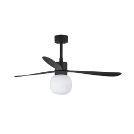 Faro AMELIA BALL Ventilador de techo negro/negras Wall Control 2700K - Faro 337612W