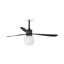 Faro AMELIA BALL RECESSED Ventilador de techo negro/negras Wall Control 2700K - Faro 33761R2W