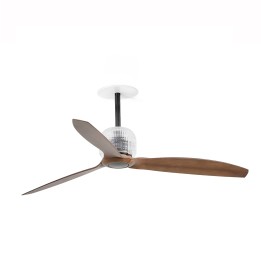 Faro DECO FAN RECESSED M Ventilador de techo negro/nogal - Faro 33395DR
