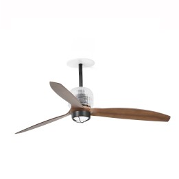 Faro DECO FAN RECESSED M Ventilador de techo negro/nogal 3000K - Faro 33395DR1N