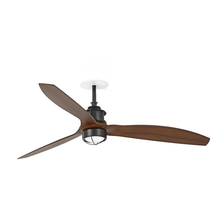 Faro JUST FAN RECESSED M Ventilador de techo negro/nogal 3000K - Faro 33395R1N