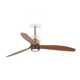 Faro DECO FAN RECESSED M Ventilador de techo oro viejo/nogal 3000K - Faro 33398DR1N