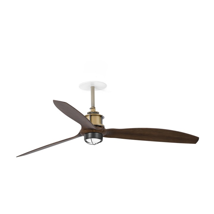 Faro JUST FAN RECESSED M Ventilador de techo oro viejo/nogal 3000K - Faro 33398R1N