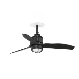Faro JUST FAN S RECESSED Ventilador de techo negro/nogal 3000K - Faro 33424R1N