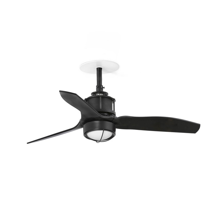 Faro JUST FAN S RECESSED Ventilador de techo negro/nogal 3000K - Faro 33424R1N