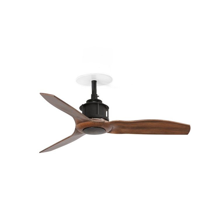 Faro JUST FAN S RECESSED Ventilador de techo negro/nogal - Faro 33425R