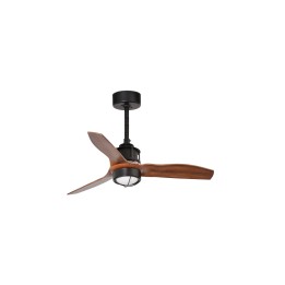 Faro JUST FAN S Ventilador de techo negro/nogal 3000K TUYA - Faro 33425WT1N
