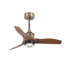 Faro JUST FAN S Ventilador de techo oro viejo/nogal 3000K - Faro 334281N