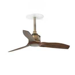 Faro JUST FAN S RECESSED Ventilador de techo oro viejo/nogal - Faro 33428R