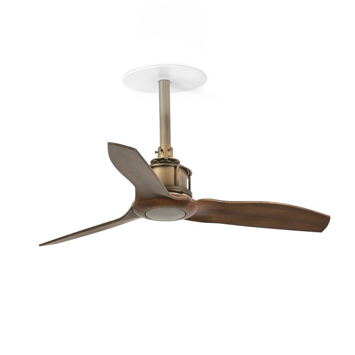 Faro JUST FAN S RECESSED Ventilador de techo oro viejo/nogal - Faro 33428R