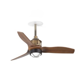 Faro JUST FAN S RECESSED Ventilador de techo oro viejo/nogal 3000K - Faro 33428R1N