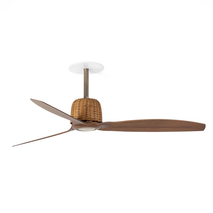 Faro WEAVER RECESSED M Ventilador de techo oro viejo/nogal - Faro 33436R