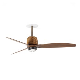 Faro WEAVER RECESSED M Ventilador de techo oro viejo/nogal 3000K - Faro 33436R1N