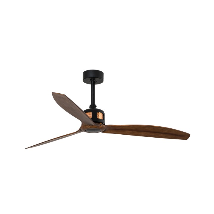 Faro COPPER FAN M Ventilador de techo negro/nogal Wall Control 2700K SWT TUYA 110V 1-10V - Faro 33451WT