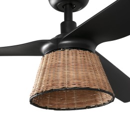 Faro SUMBA 235 Kit de luz Ventilador de techo LED SWT Rattan 110V - Faro 3L060