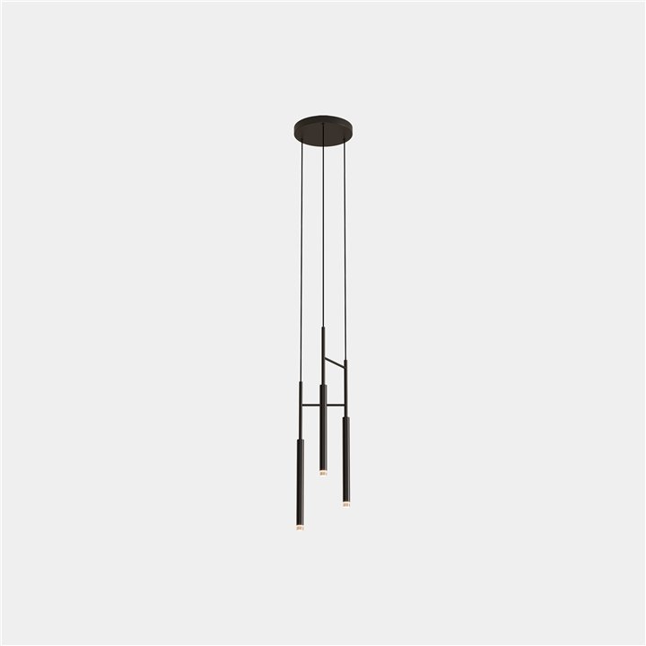 Lámpara Colgante Candle Triplex LED 9.4W 506lm 2700K Negro Leds C4 00-6021-60-60