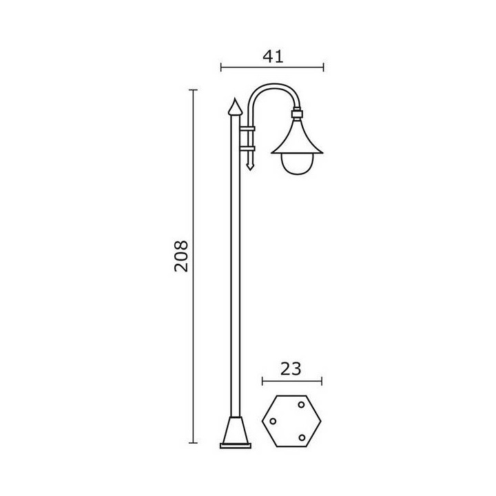 Farolas 1L. TROM IP43 E27 Blanco