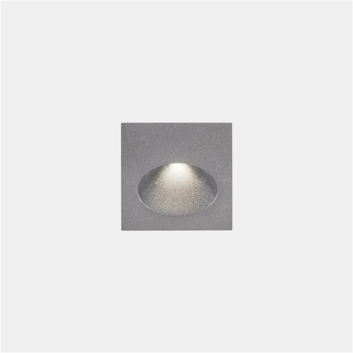 Lámpara Empotrable de pared IP66 Bat Square Oval LED 2.2 Blanco cálido - 3000K Gris 77lm Leds C4 05-E016-34-CL