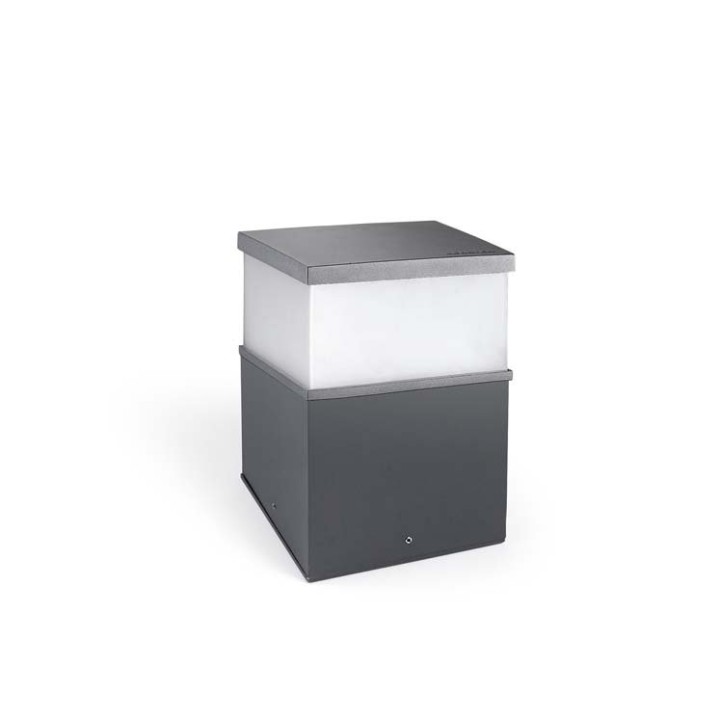 Baliza IP65 Cubik LED 201mm LED 17.5 SW 2700-3200-4000K ON-OFF Gris urbano 1291lm Leds C4 10-9938-Z5-EH