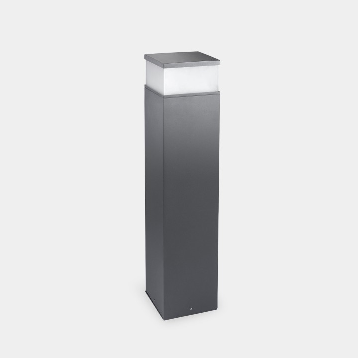 Baliza IP65 Cubik LED 650mm LED 17.5 SW 2700-3200-4000K ON-OFF Gris urbano 1291lm Leds C4 55-9938-Z5-EH