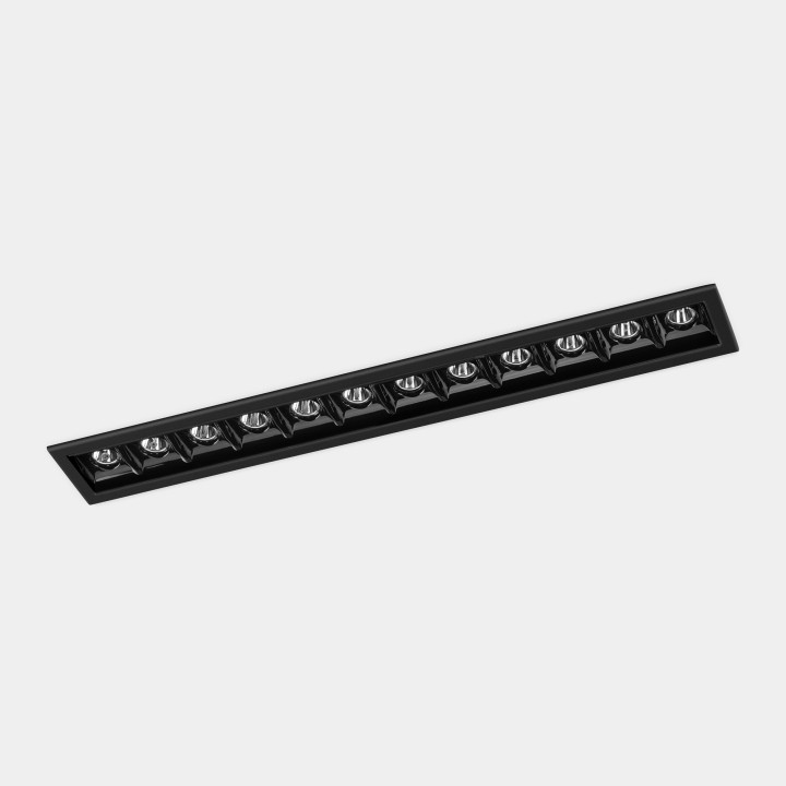 Downlight Bento Standard 12 LEDS Trim 24.4W Blanco cálido - 2700K CRI 90 35º Negro IP23 1715lm Leds C4 90-6378-60-60