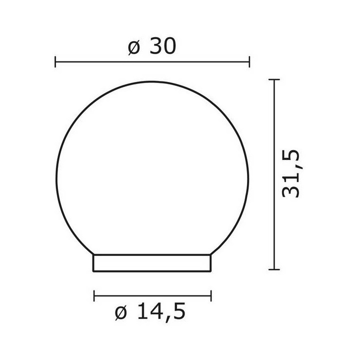 Lámpara Sobremuro para Exterior VIC IP43 E27 Ø30cm Negro