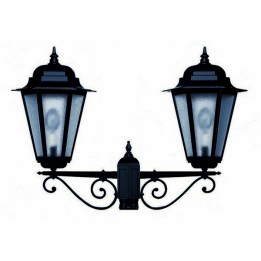 Cabezal para Farolas 2L. VILLA BIG IP43 E27 Negro