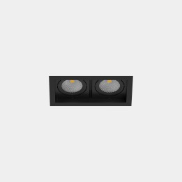 Downlight Multidir Evo Small Double Recessed Trim 28.5 Blanco cálido - 3000K CRI 90 ON-OFF Negro IP54 2726lm Leds C4 AU13-11W9F1