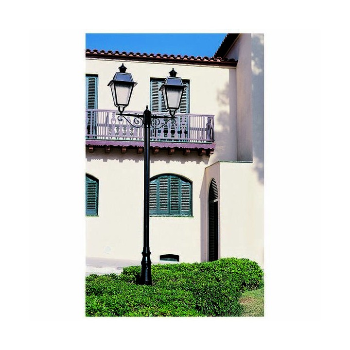 Cabezal para Farolas 2L. VILLA CHAP IP43 E27 Negro