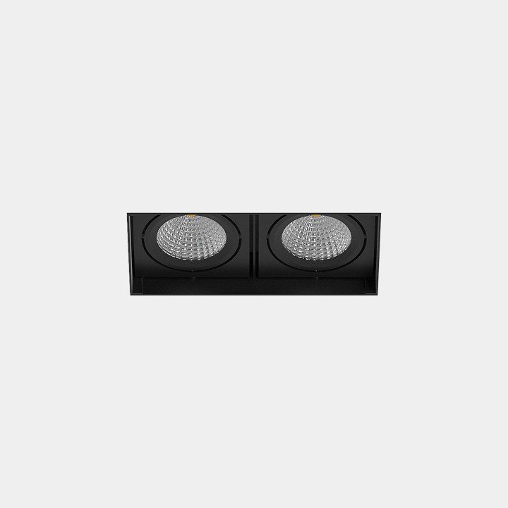 Downlight Multidir Evo Small Double Recessed Trimless 38.8 Blanco cálido - 2700K CRI 90 35.3º ON-OFF Negro IP54 3588lm Leds C4 A
