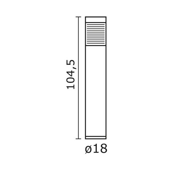 Baliza para Exterior YAIZA IP65 E27 100W 104,5cm Antracita