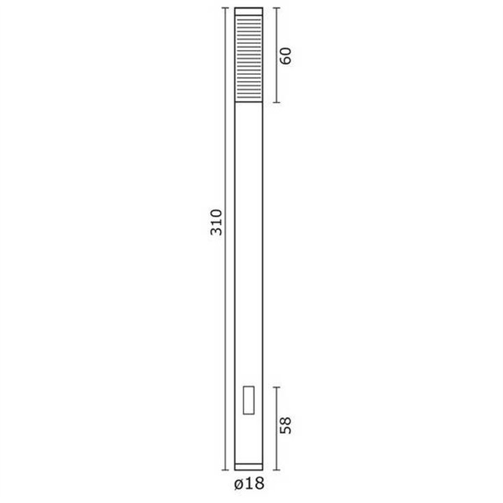 Columna para Farolas YAIZA IP65 E27 2x70W 310cm Antracita