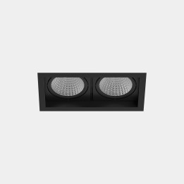 Downlight Multidir Evo Big Double Recessed Trim 37.7 Blanco cálido - 2700K CRI 90 ON-OFF Negro IP54 3922lm Leds C4 AU19-18V9F1OS