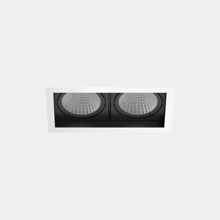 Downlight Multidir Evo Big Double Recessed Trim 46 Blanco neutro - 4000K CRI 90 ON-OFF Blanco IP54 9124lm Leds C4 AU19-39X9F1OS1