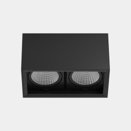 Plafón Multidir Evo Big Double Surface 39.7 Blanco cálido - 3000K CRI 90 DALI-2 Negro IP20 4084lm Leds C4 AU23-18W9F1DU60