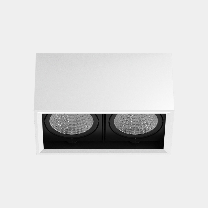 Plafón Multidir Evo Big Double Surface 39.7 Blanco cálido - 3000K CRI 90 ON-OFF Blanco IP20 4084lm Leds C4 AU23-18W9F1OS14