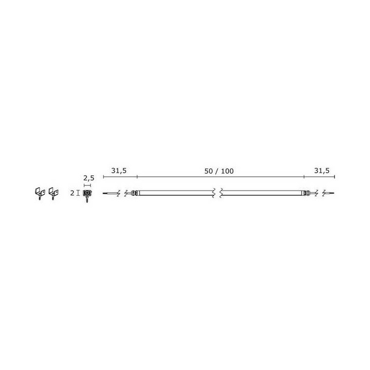 Luminaria de Exterior Christer PERIMETER LED 16W 5,7K 100cm Inox