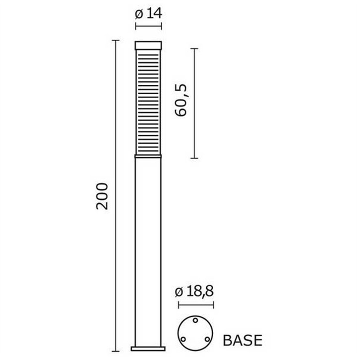 Columna para Farolas MAXIMA-PLUS IP55 80W 2G11 Transparente Antracita