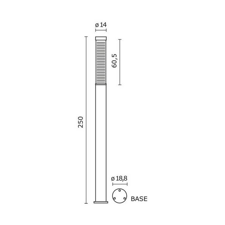 Columna para Farolas MAXIMA-PLUS IP55 80W 2G11 Transparente Antracita