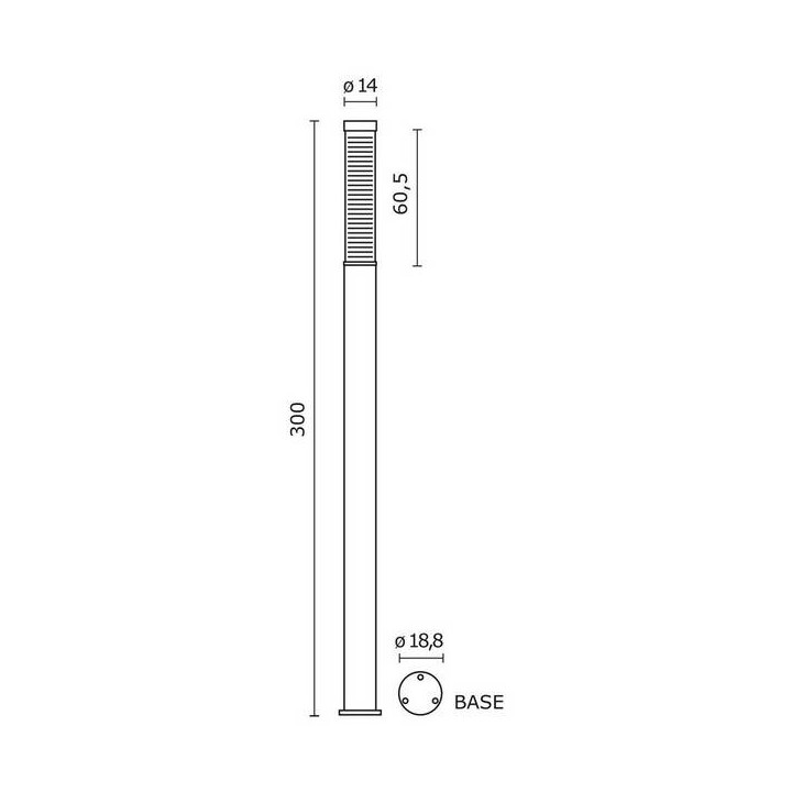 Columna para Farolas MAXIMA-PLUS IP55 80W 2G11 Transparente Antracita