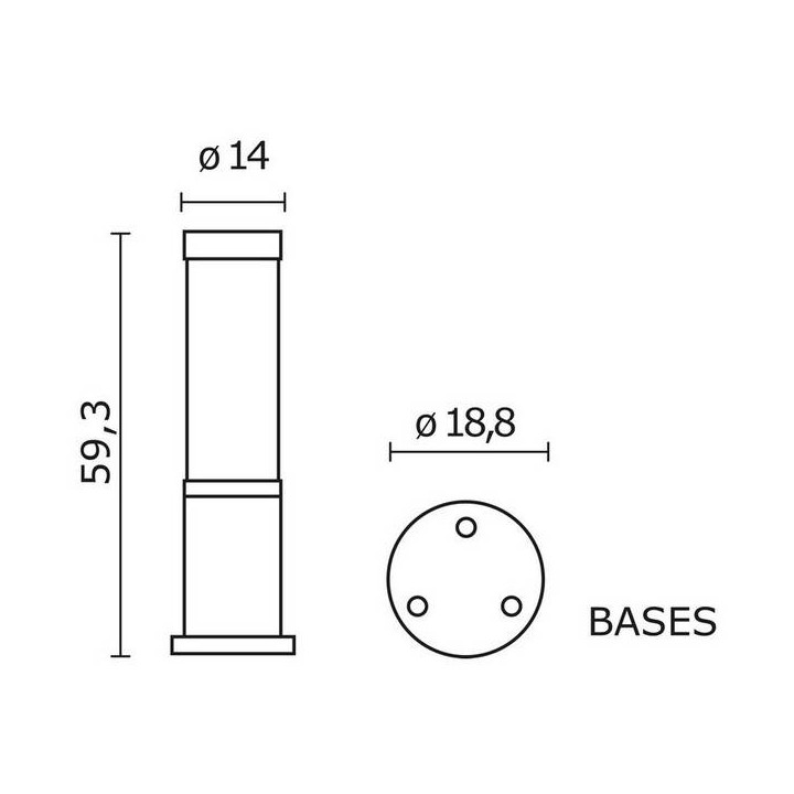 Baliza para Exterior MAXIMA-PLUS IP55 24W 2G11 Opal Antracita