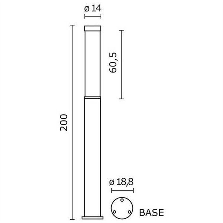 Columna para Farolas MAXIMA-PLUS IP55 80W 2G11 Opal Antracita