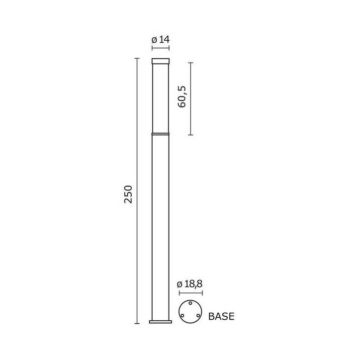 Columna para Farolas MAXIMA-PLUS IP55 80W 2G11 Opal Antracita