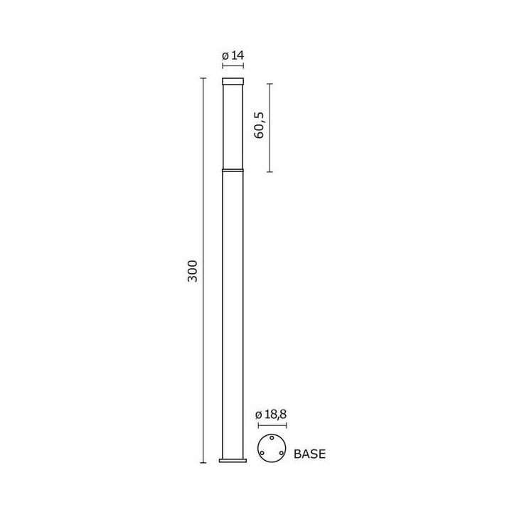 Columna para Farolas MAXIMA-PLUS IP55 80W 2G11 Opal Antracita