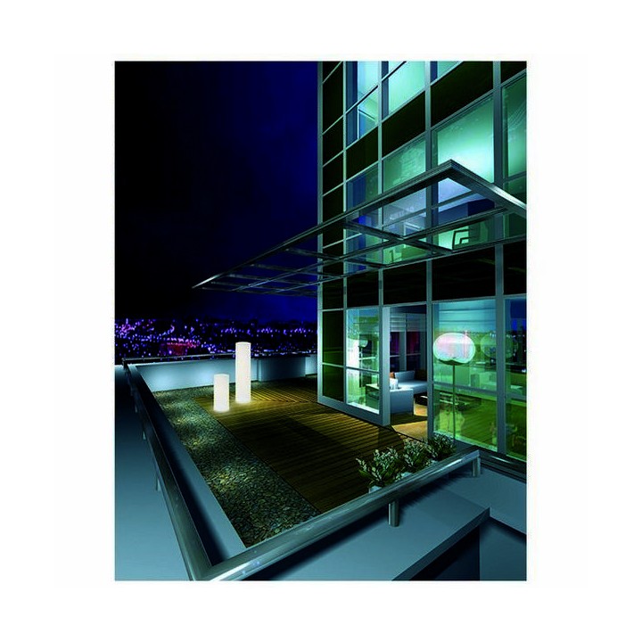 Luminaria de Exterior Christer CYLINDER IP55 E27 33W 130cm Blanco