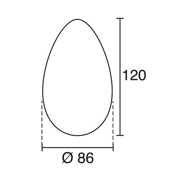 Luminaria de Exterior Christer EGG IP55 E27 65W 120cm Blanco