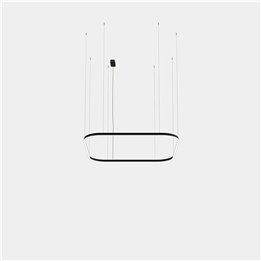 Lámpara Colgante Geometric Square Surface 1600x1600mm LED 125 Blanco cálido - 3000K ON-OFF Blanco 7777lm Leds C4 QS4X-00W9AZOS14